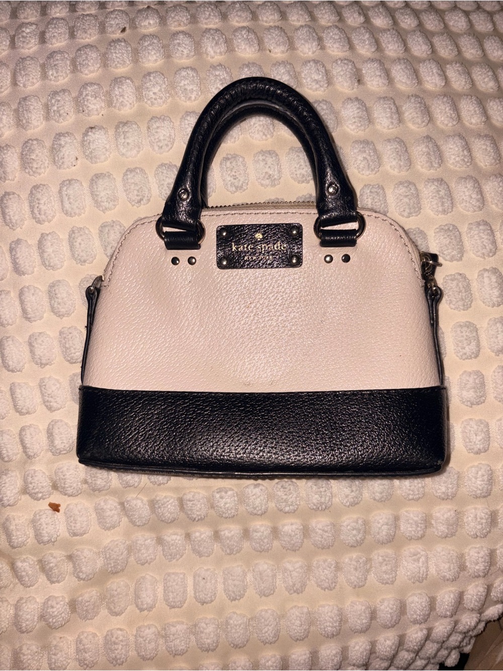kate spade Black and White Two-Tone Mini Satchel